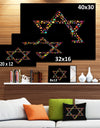 Star of David Shape - Modern Digital Art Print on Canvas