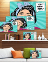 Woman in Comic Style - Portrait Digital Art Canvas Print