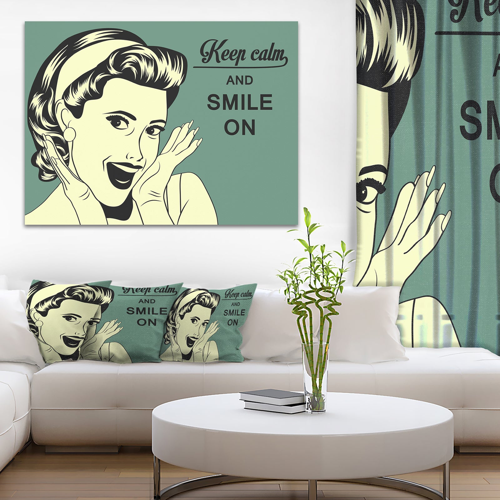 Pop Art Retro Woman - Portrait Digital Art Canvas Print