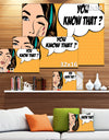 Retro Woman in Comic Style - Portrait Digital Art Canvas Print