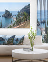 Taormina Island Panoramic View - Landscape Photo Canvas Print