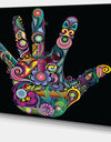 Rainbow Hand with Multi Colors - Abstract Digital Art Canvas Print