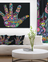 Rainbow Hand with Multi Colors - Abstract Digital Art Canvas Print