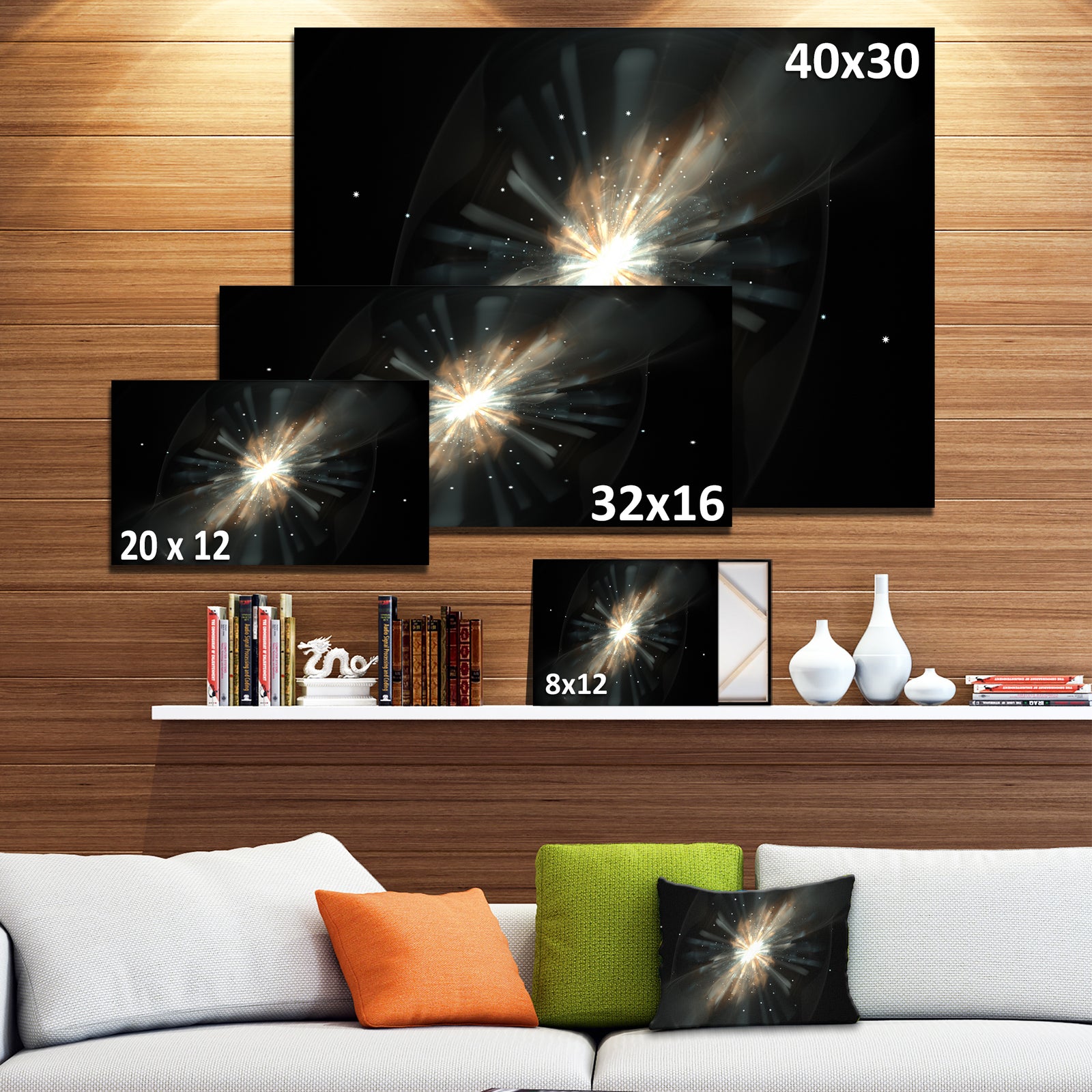 Fractal Star Galaxy - Abstract Digital Art Canvas Print