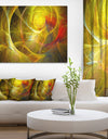 Bright Yellow Stormy Sky - Abstract Digital Art Canvas Print