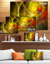 Bright Yellow Stormy Sky - Abstract Digital Art Canvas Print