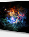 Flame Lights of Network - Abstract Digital Art Canvas Print