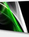 Fractal Lines Green White - Abstract Digital Art Canvas Print