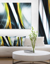 Fractal Lines Yellow White - Abstract Digital Art Canvas Print