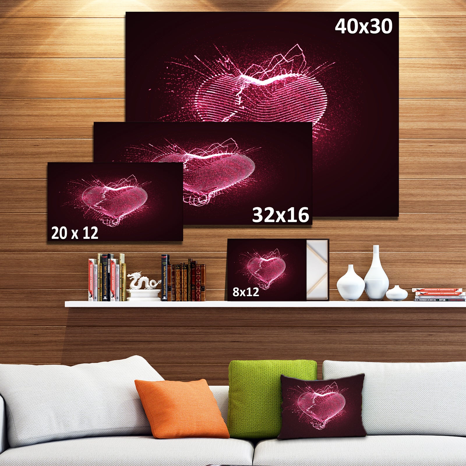 Happy Valentines Day - Abstract Digital Art Canvas Print