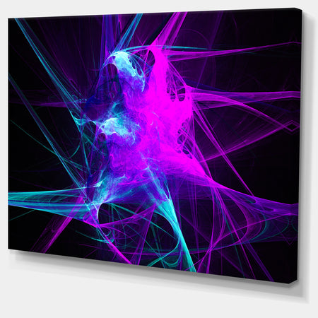 Purple Glowing Ball of Smoke - Abstract Digital Art Canvas Print