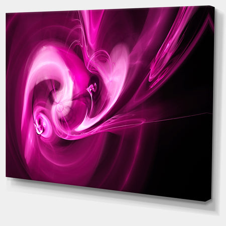 Colored Smoke Spiral Purple - Abstract Digital Art Canvas Print