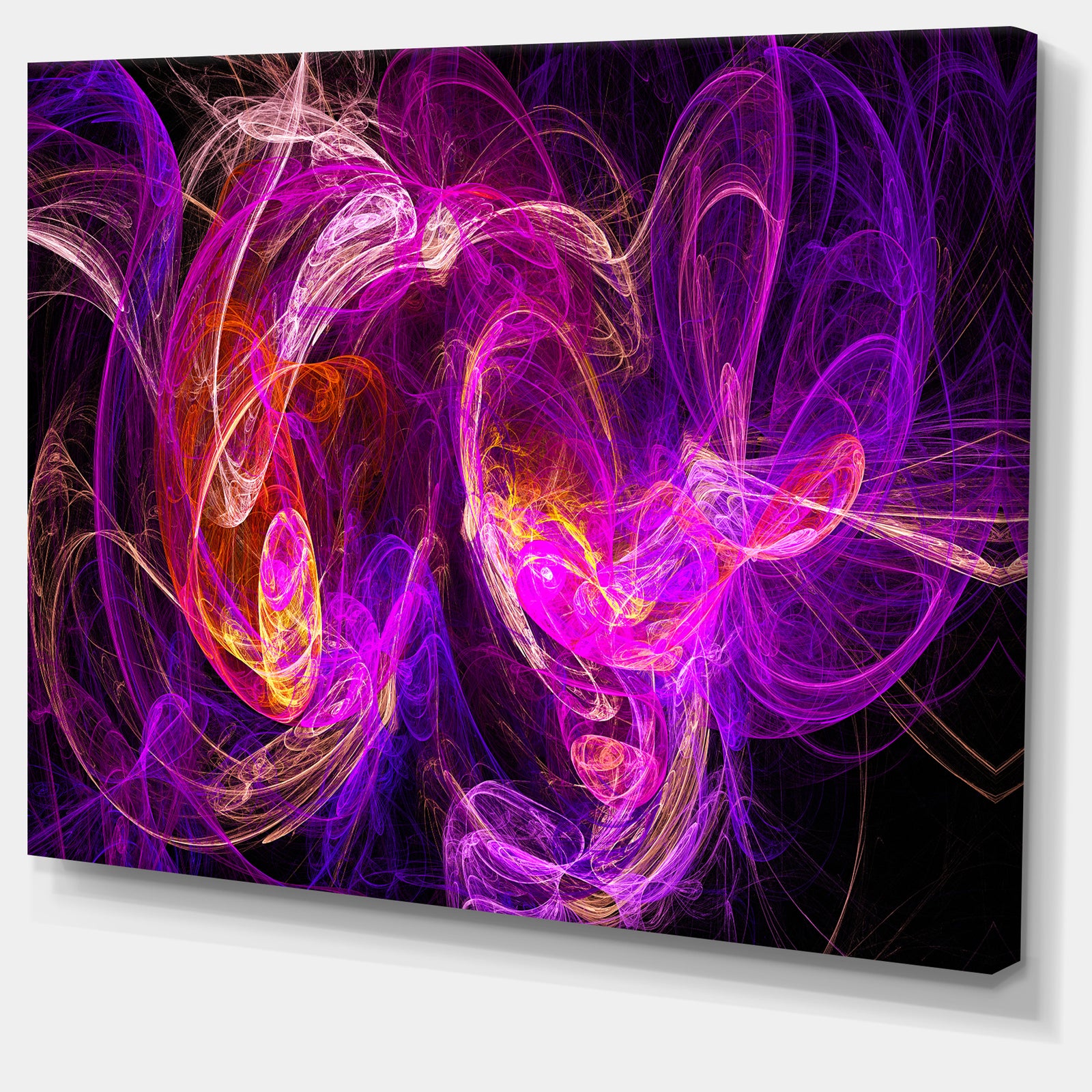 Colored Smoke Blue Purple - Abstract Digital Art Canvas Print