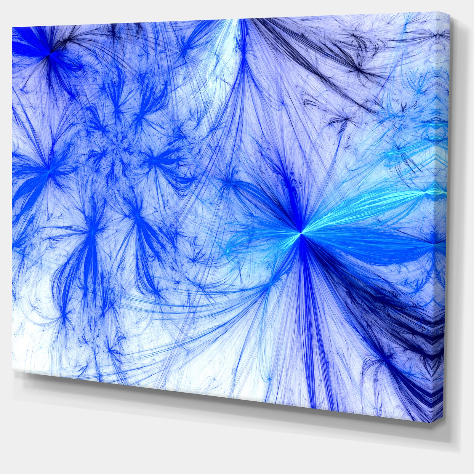 Christmas Fireworks Blue - Digital Art Canvas Print