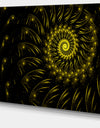 Endless Spiral Snail Yellow - Abstract Digital Art Canvas Print