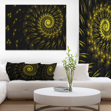 Endless Spiral Snail Yellow - Abstract Digital Art Canvas Print