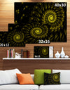 Endless Spiral Snail Yellow - Abstract Digital Art Canvas Print