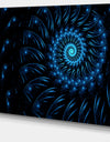 Endless Spiral Snail Blue - Abstract Digital Art Canvas Print