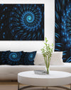 Endless Spiral Snail Blue - Abstract Digital Art Canvas Print