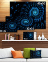 Endless Spiral Snail Blue - Abstract Digital Art Canvas Print