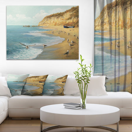 The Calm Beach - Landscape Painting Canvas Print