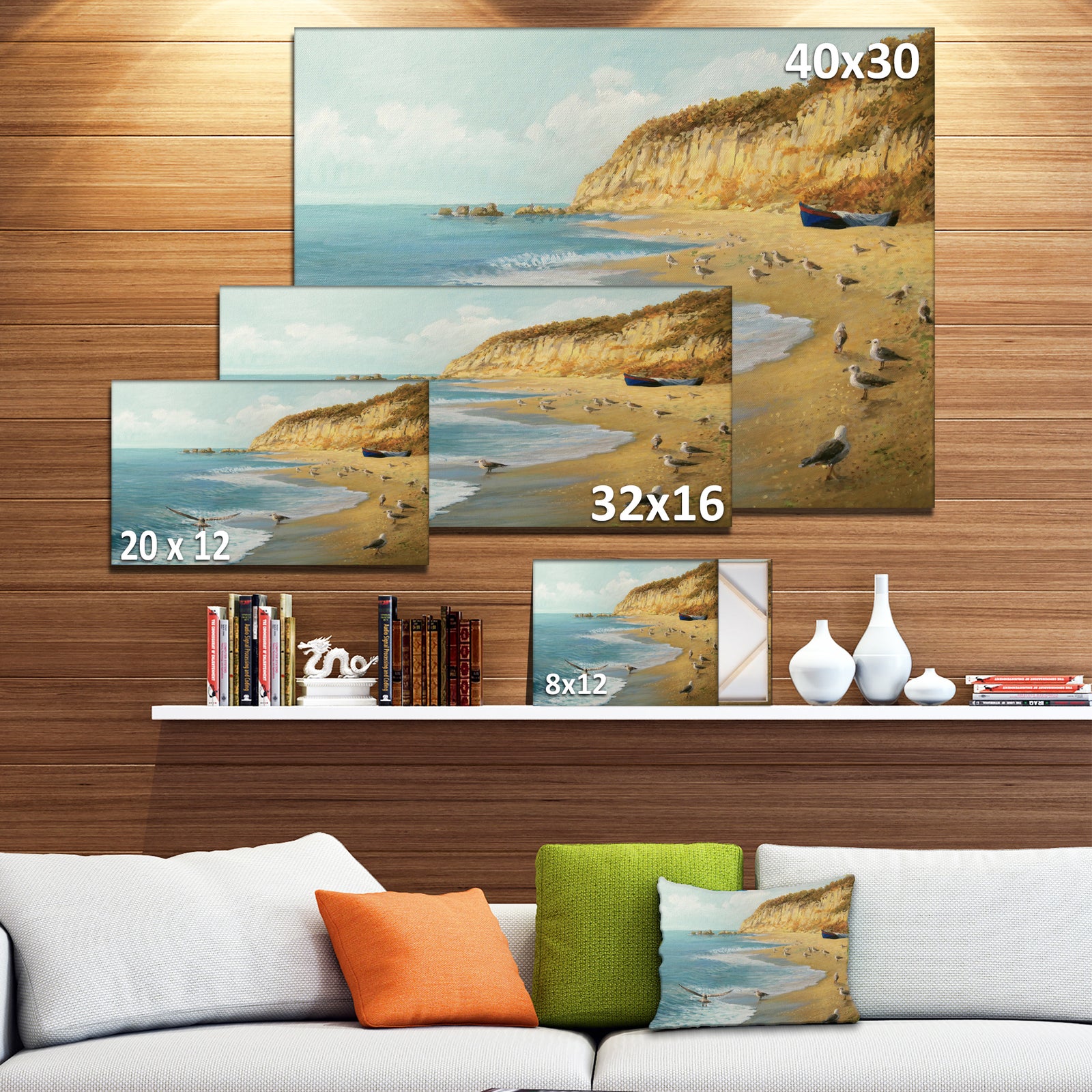 The Calm Beach - Landscape Painting Canvas Print