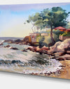 Cote d Azur France - Landscape Painting Canvas Art Print