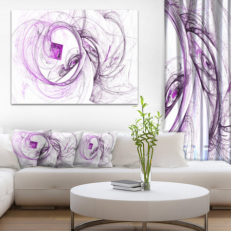 Billowing Smoke Purple - Abstract Digital Art Canvas Print