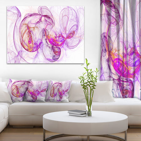 Billowing Smoke Magenta - Abstract Digital Art Canvas Print