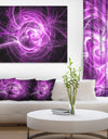 Wisps of Smoke Purple in Black - Abstract Digital Art Canvas Print