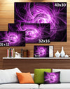 Wisps of Smoke Purple in Black - Abstract Digital Art Canvas Print