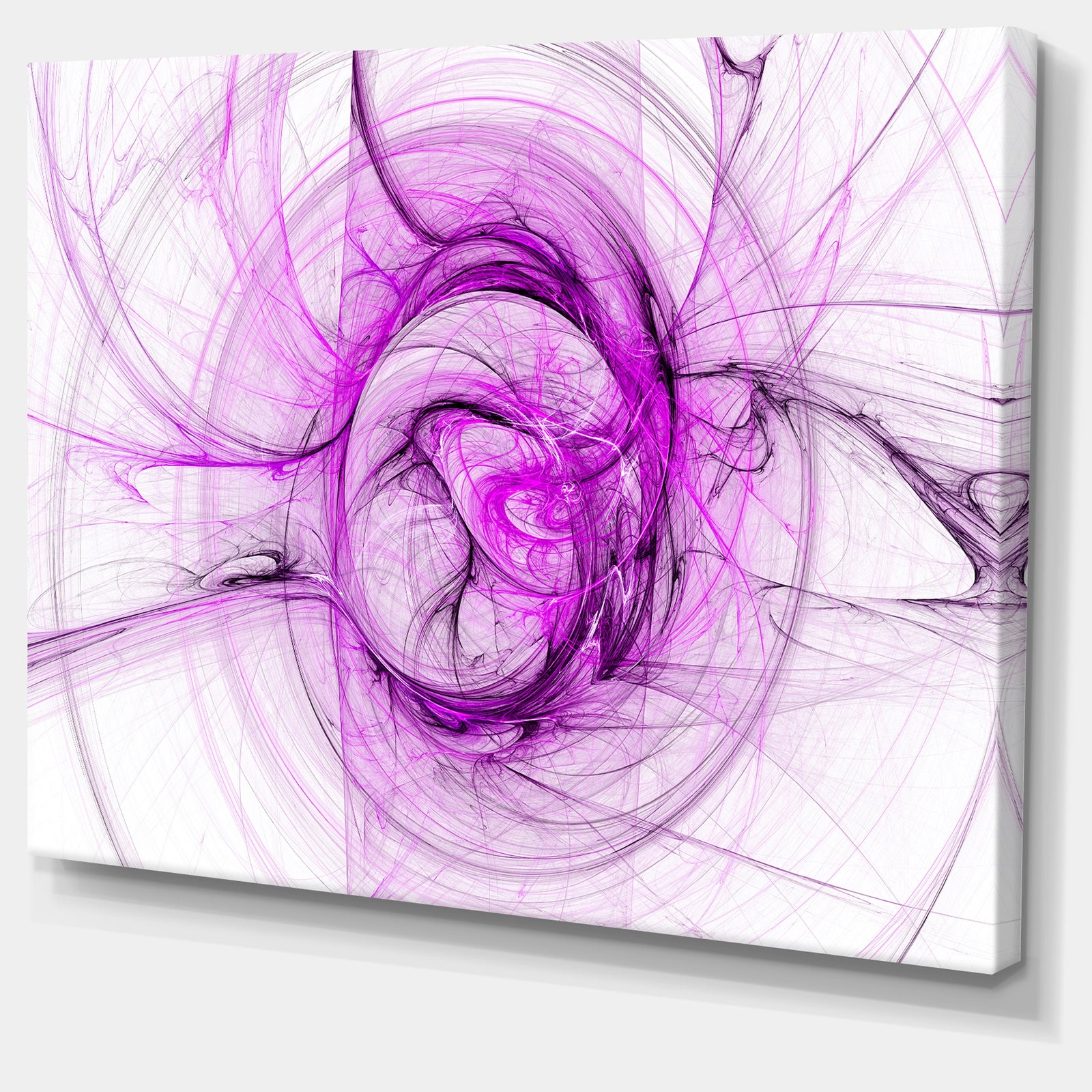 Wisps of Smoke Purple - Abstract Digital Art Canvas Print
