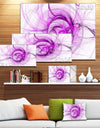 Wisps of Smoke Purple - Abstract Digital Art Canvas Print