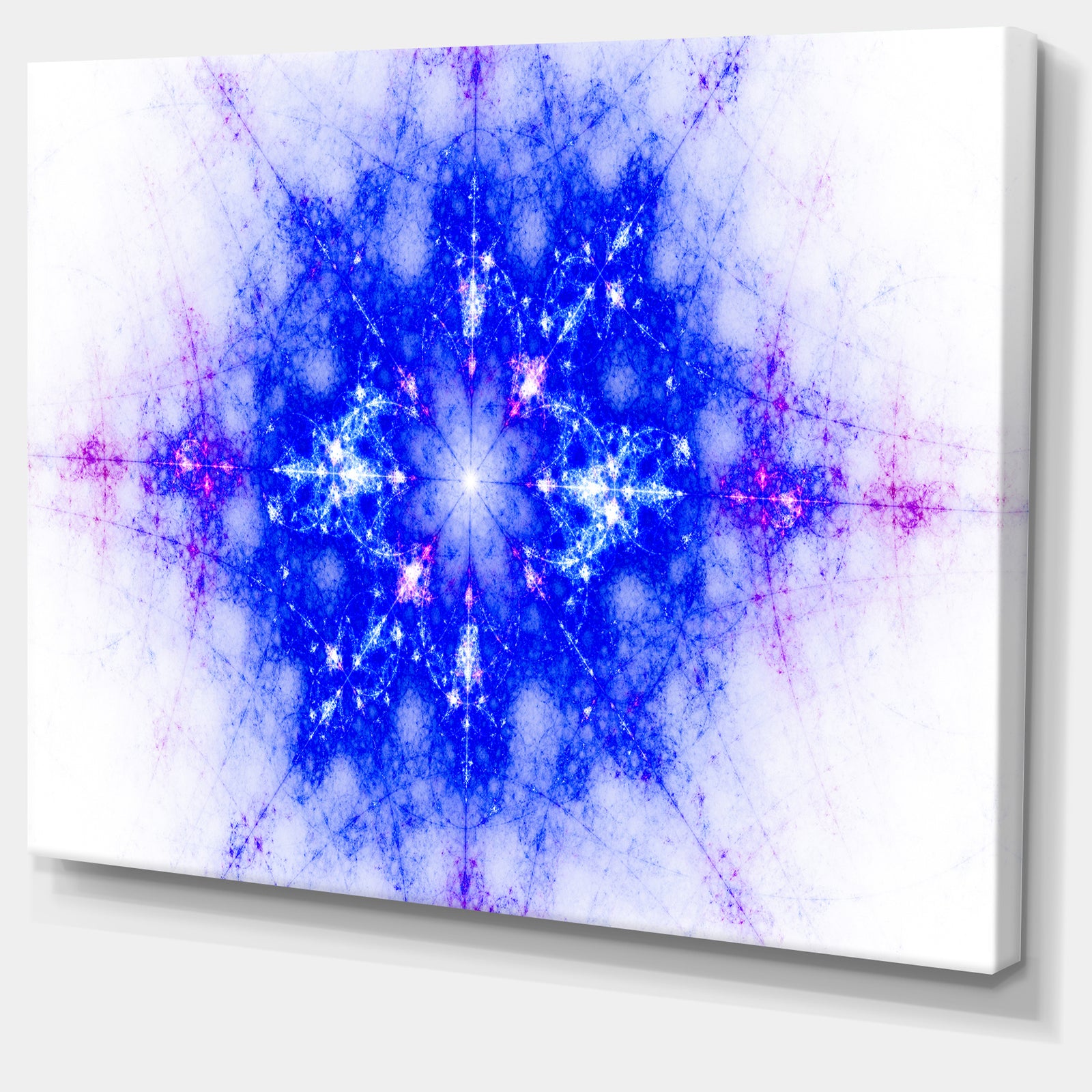 Blue Illustration Pattern - Abstract Digital Art Canvas Print