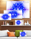 Blue Illustration Pattern - Abstract Digital Art Canvas Print