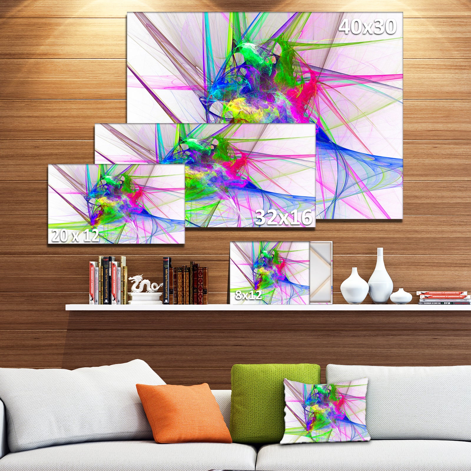Glowing Ball of Smoke - Abstract Digital Art Canvas Print