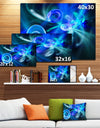 Blue Fractal Desktop Wallpaper - Abstract Digital Art Canvas Print