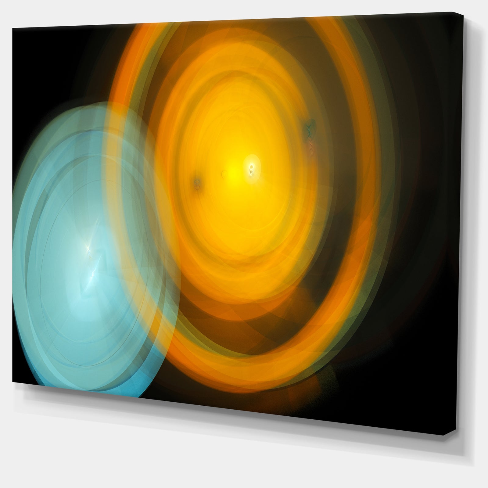 Orange Fractal Desktop Wallpaper - Abstract Digital Art Canvas Print