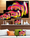 Colorful Thick Strokes in Black - Abstract Digital Canvas Print