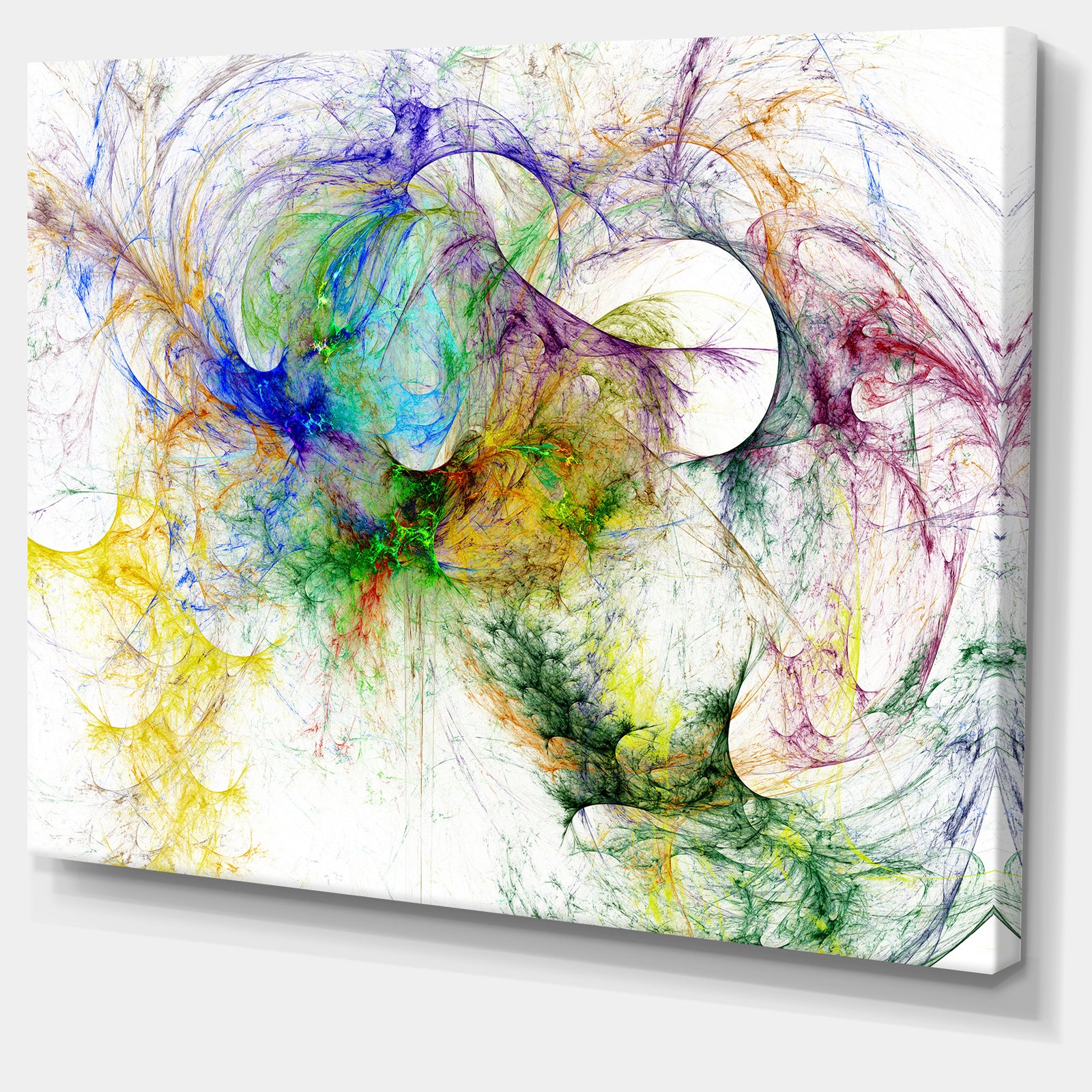 Wings of Angels Purple - Abstract Digital Art Canvas Print
