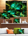 Wings of Angels Green in Black - Abstract Digital Canvas Print