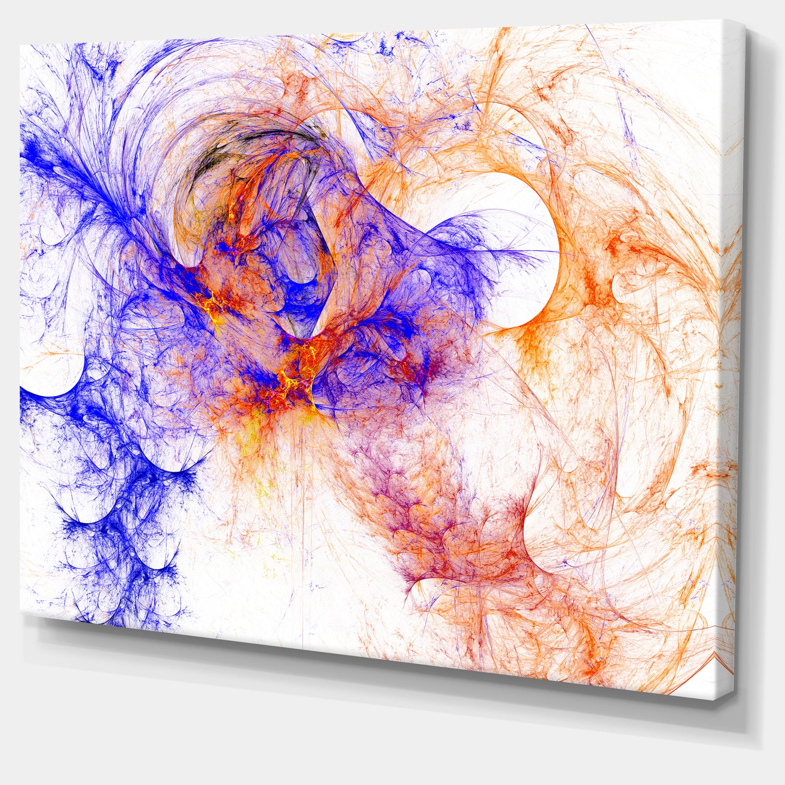 Wings of Angels Blue - Abstract Digital Art Canvas Print