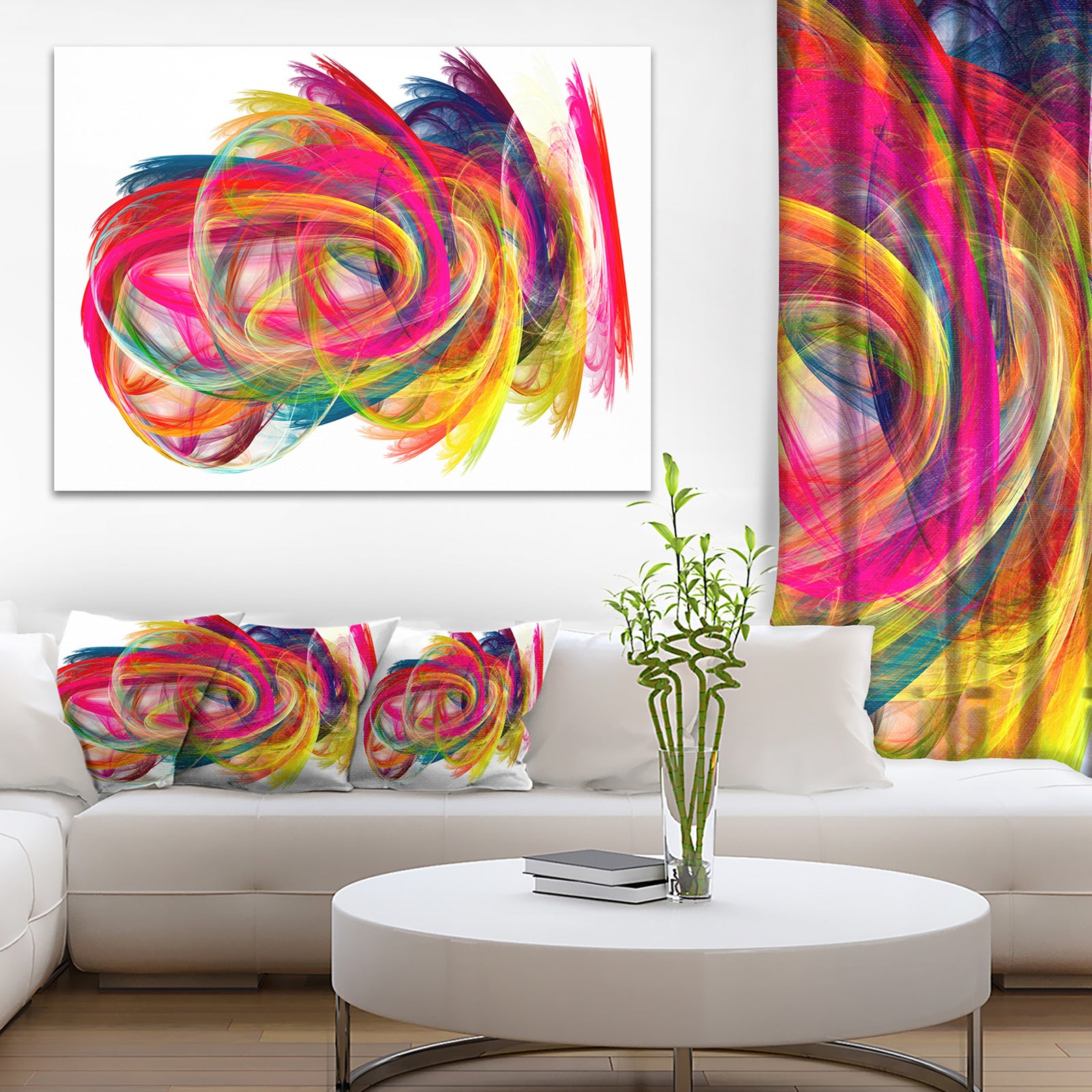Colorful Thick Strokes - Abstract Digital Art Canvas Print