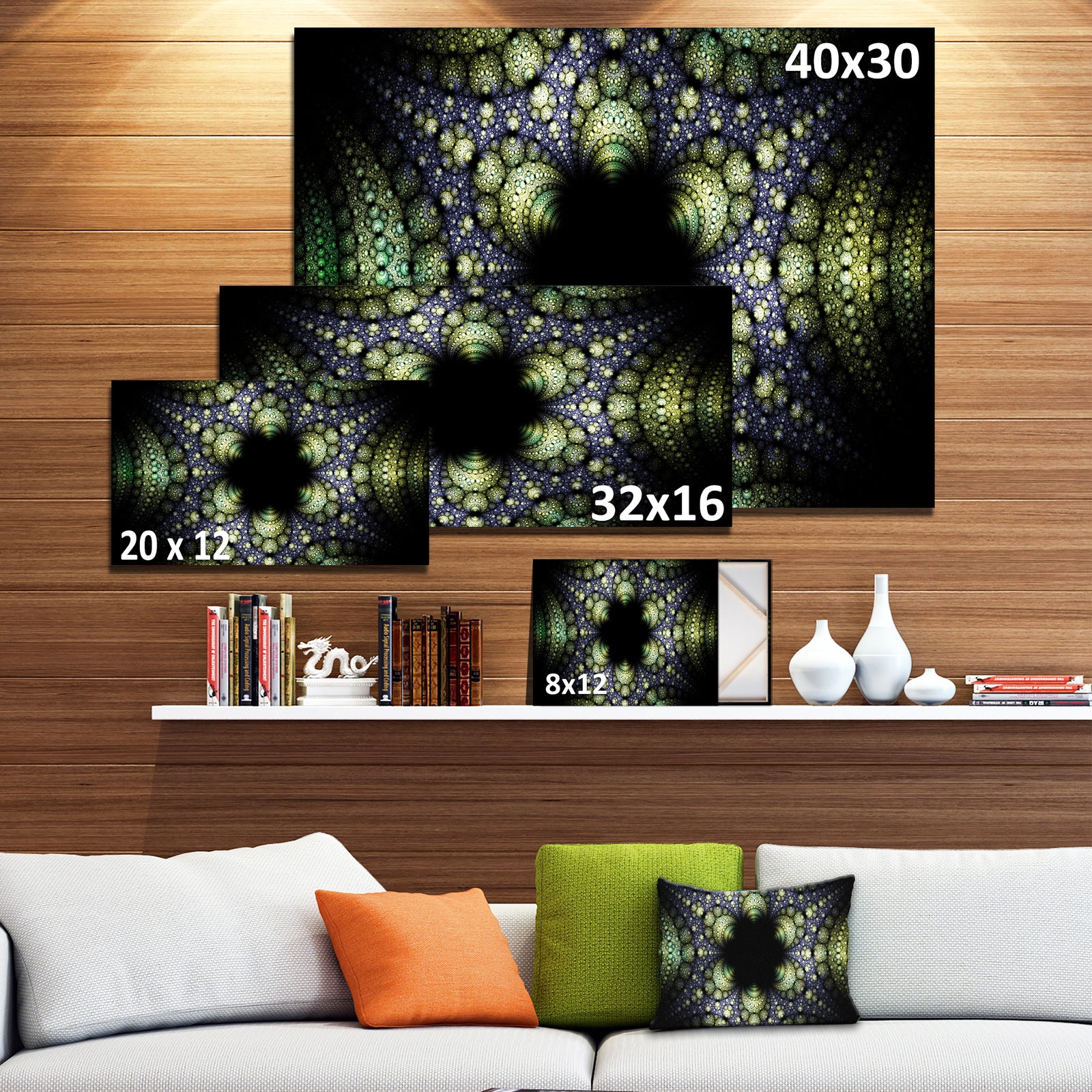 Into the Center of Fraction - Abstract Digital Art Canvas Print