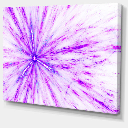 Purple Flash of Supernova - Abstract Digital Art Canvas Print