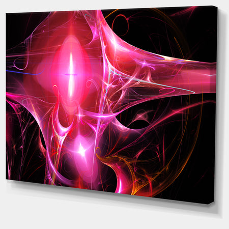 Red Bright Candle - Abstract Digital Art Canvas Print