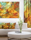 Yellow Swirling Clouds - Abstract Digital Art Canvas Print