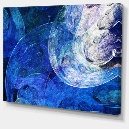 Blue Swirling Clouds - Abstract Digital Art Canvas Print