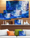 Blue Swirling Clouds - Abstract Digital Art Canvas Print