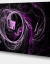 Billowing Smoke Purple in Black - Abstract Digital Art Canvas Print